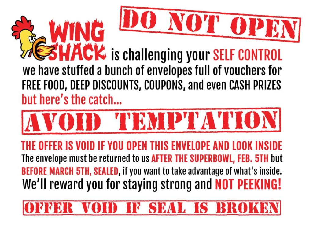 Wing Shack Super Bowl Promo