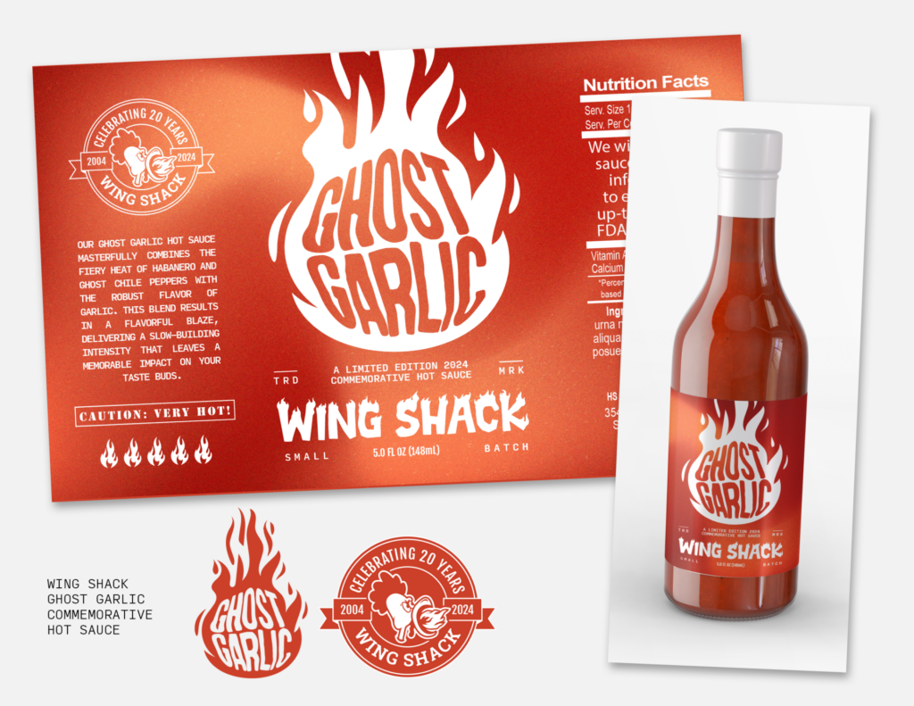 Ghost Garlic Hot Sauce by Wing Shack